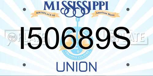 I50689S Mississippi License Plate