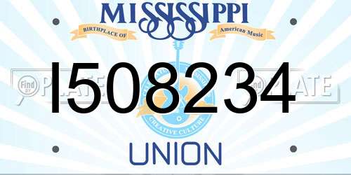 I508234 Mississippi License Plate