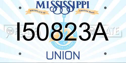 I50823A Mississippi License Plate