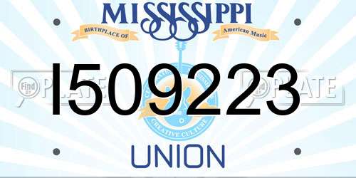 I509223 Mississippi License Plate