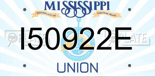 I50922E Mississippi License Plate