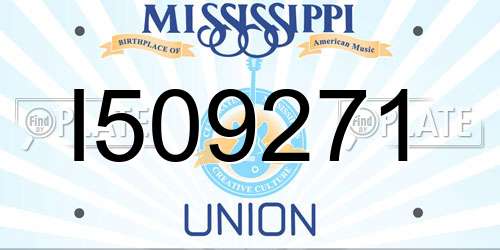 I509271 Mississippi License Plate