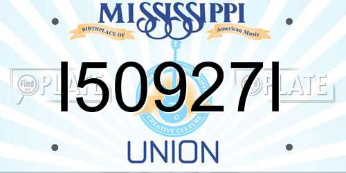 I50927I Mississippi License Plate