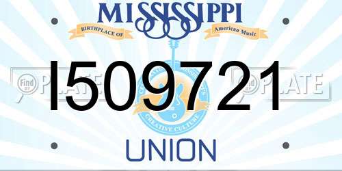 I509721 Mississippi License Plate