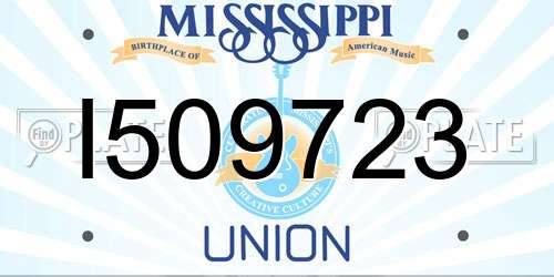 I509723 Mississippi License Plate