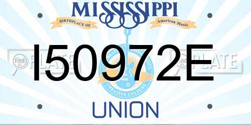 I50972E Mississippi License Plate
