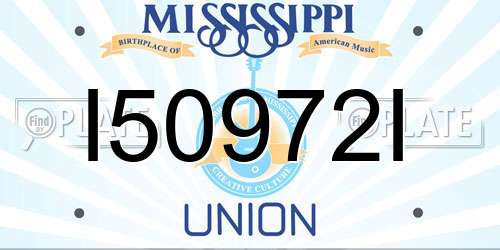 I50972I Mississippi License Plate