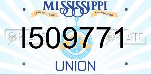 I509771 Mississippi License Plate
