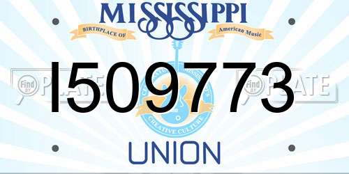 I509773 Mississippi License Plate