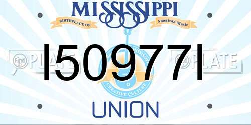 I50977I Mississippi License Plate