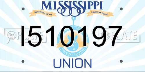 I510197 Mississippi License Plate