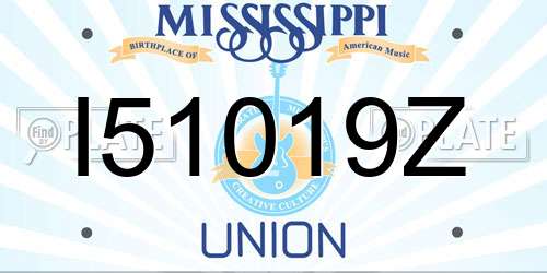 I51019Z Mississippi License Plate