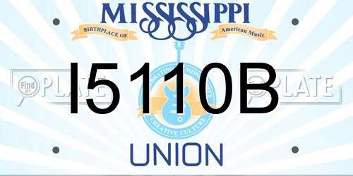 I5110B Mississippi License Plate