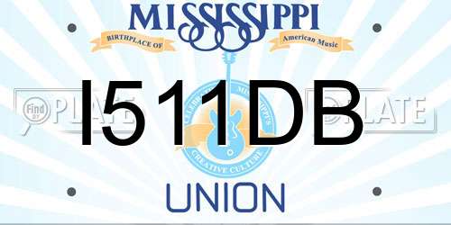 I511DB Mississippi License Plate