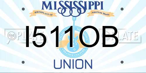 I511OB Mississippi License Plate