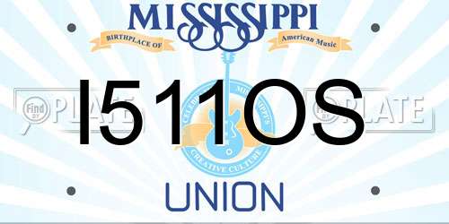 I511OS Mississippi License Plate