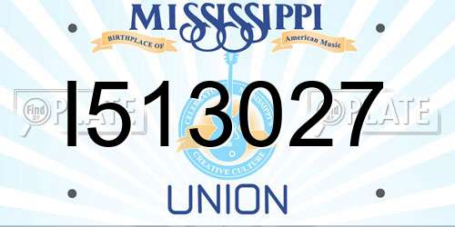 I513027 Mississippi License Plate