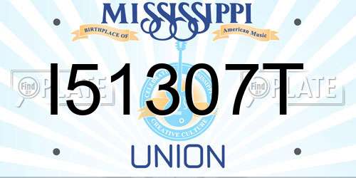 I51307T Mississippi License Plate