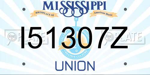 I51307Z Mississippi License Plate