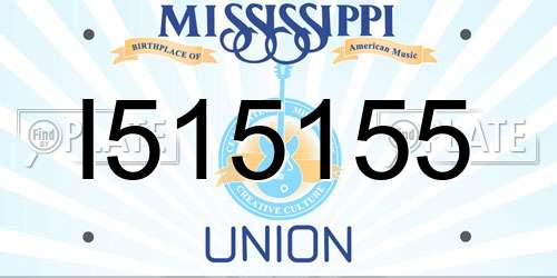 I515155 Mississippi License Plate