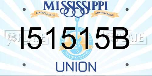 I51515B Mississippi License Plate