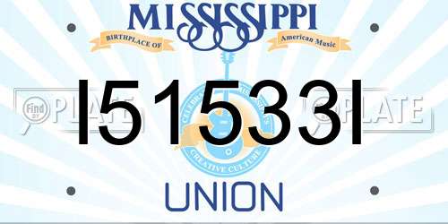 I51533I Mississippi License Plate