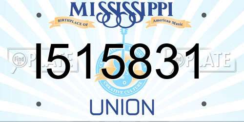 I515831 Mississippi License Plate