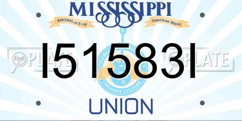 I51583I Mississippi License Plate