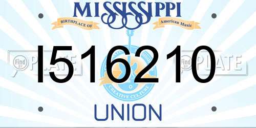I516210 Mississippi License Plate
