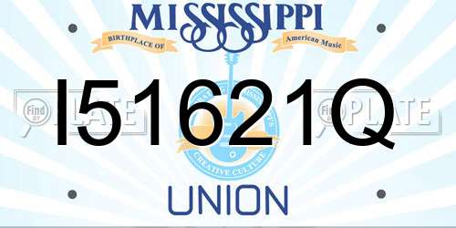 I51621Q Mississippi License Plate