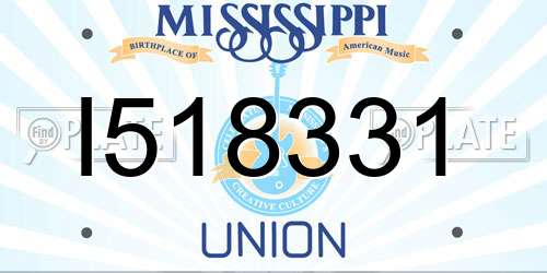 I518331 Mississippi License Plate