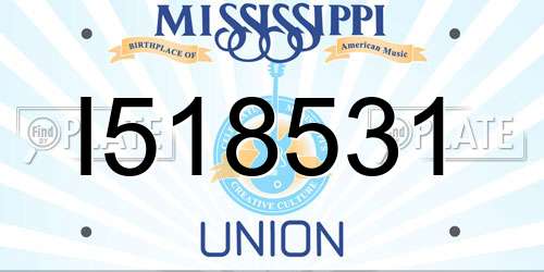 I518531 Mississippi License Plate