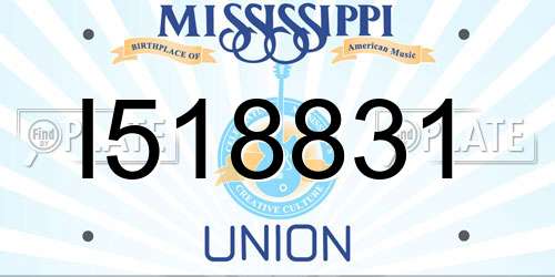 I518831 Mississippi License Plate