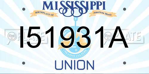 I51931A Mississippi License Plate