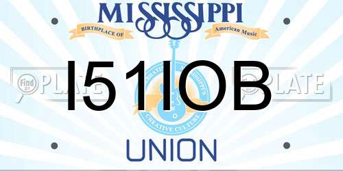 I51IOB Mississippi License Plate