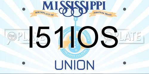 I51IOS Mississippi License Plate