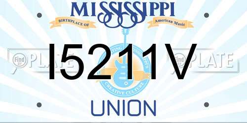 I5211V Mississippi License Plate