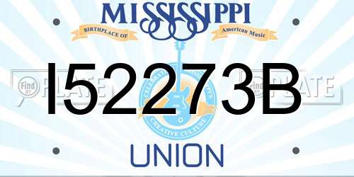 I52273B Mississippi License Plate