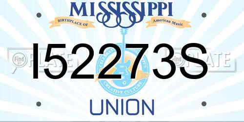 I52273S Mississippi License Plate