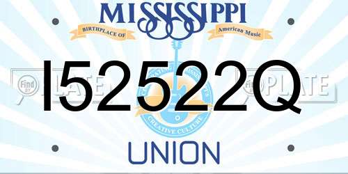 I52522Q Mississippi License Plate
