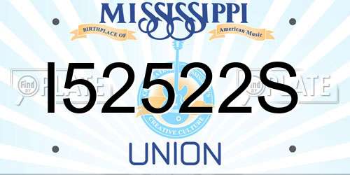 I52522S Mississippi License Plate