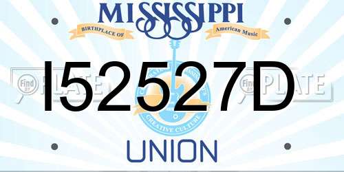 I52527D Mississippi License Plate
