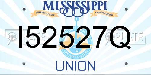I52527Q Mississippi License Plate