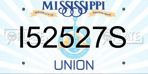 I52527S Mississippi License Plate