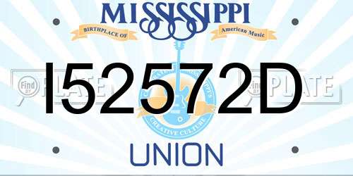 I52572D Mississippi License Plate