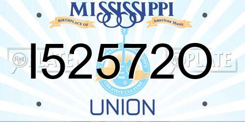 I52572O Mississippi License Plate