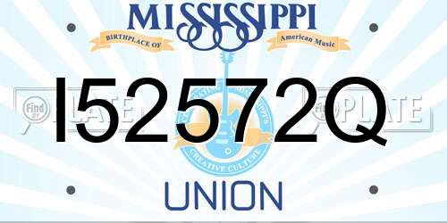 I52572Q Mississippi License Plate