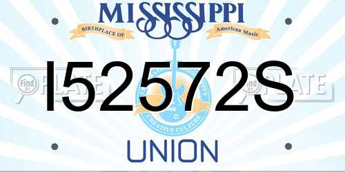I52572S Mississippi License Plate