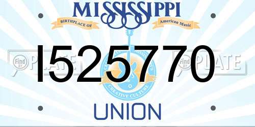 I525770 Mississippi License Plate