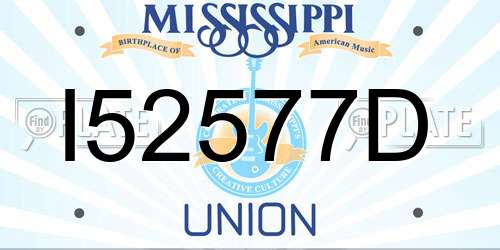 I52577D Mississippi License Plate